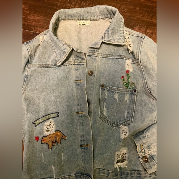 ETWO Jean Jacket distressed - Picture 2 of 4